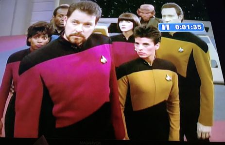 Jonathan Frakes, Brent Spiner, and Tracee Cocco in Star Trek: The Next Generation (1987)