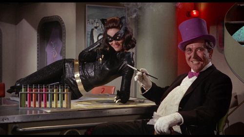 Burgess Meredith and Lee Meriwether in Batman (1966)