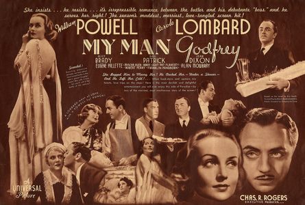 Carole Lombard, William Powell, Alice Brady, Jean Dixon, Alan Mowbray, and Gail Patrick in My Man Godfrey (1936)