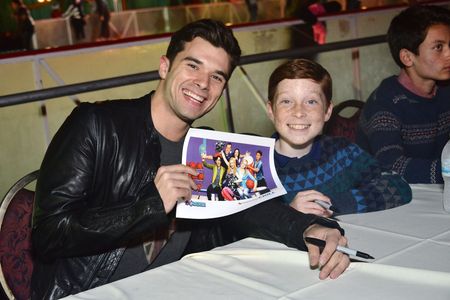 Carter Hastings and Josh Swickard at an event for Liv and Maddie (2013)