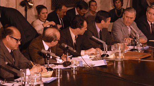 Roger Corman, William Bowers, Peter Donat, Phil Feldman, and G.D. Spradlin in The Godfather Part II (1974)