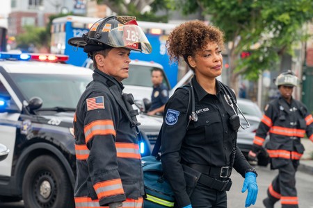 Rob Lowe and Gina Torres in 9-1-1: Lone Star (2020)