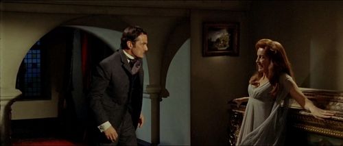 Francis Matthews and Barbara Shelley in Dracula: Prince of Darkness (1966)