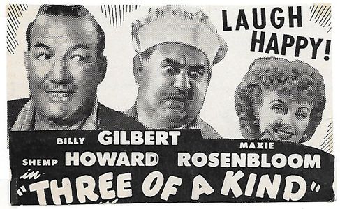 Billy Gilbert, June Lang, and Maxie Rosenbloom in Three of a Kind (1944)