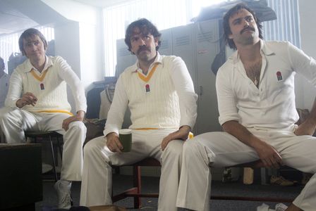Hamish Michael as Doug Walters, Brendan Cowell as Rod Marsh and Matt Le Nevez as Dennis Lillee in the 2012 mini-series H