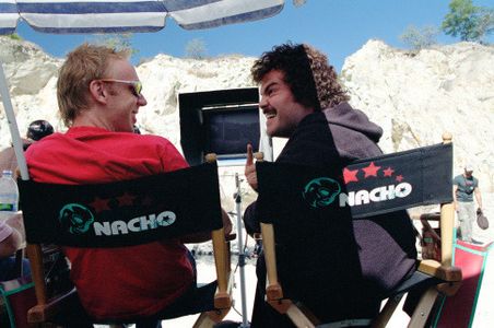 Jack Black and Mike White in Nacho Libre (2006)