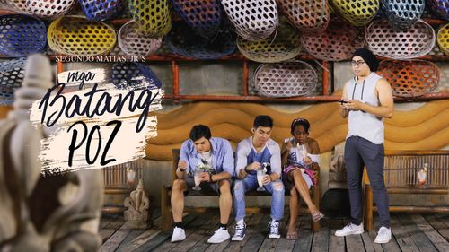 Fino Herrera, Mark Neumann, Paolo Gumabao, and Awra Briguela in Mga batang poz (2019)