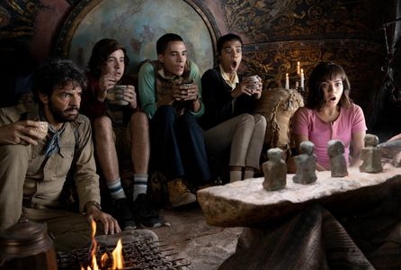 Eugenio Derbez, Nicholas Coombe, Isabela Merced, Madeleine Madden, and Jeff Wahlberg in Dora and the Lost City of Gold (