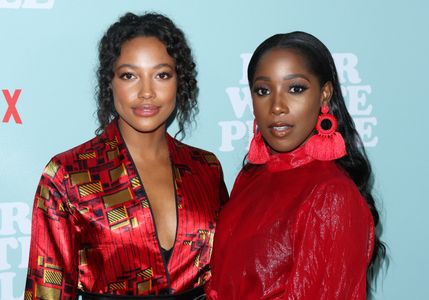 Kylie Bunbury and Ashley Blaine Featherson-Jenkins at an event for Dear White People (2017)
