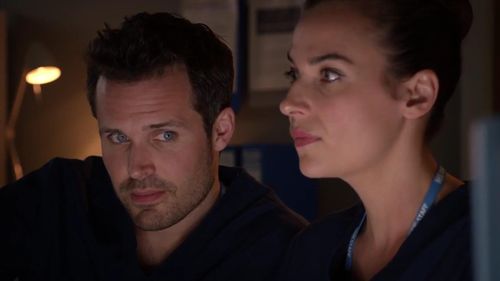 Camilla Arfwedson and James Anderson in Holby City (1999)