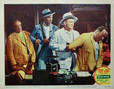 James Stewart, Spencer Tracy, Sydney Greenstreet, and Roland Winters in Malaya (1949)