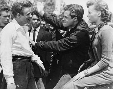James Dean, Natalie Wood, Sal Mineo, and Corey Allen in Rebel Without a Cause (1955)