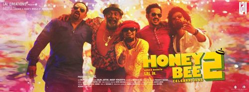Lal, Baburaj, Asif Ali, Sreenath Bhasi, and Balu Varghese in Honey Bee 2: Celebrations (2017)