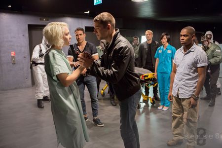 Bae Doona, Max Riemelt, Aml Ameen, Brian J. Smith, Miguel Ángel Silvestre, and Tuppence Middleton in Sense8 (2015)