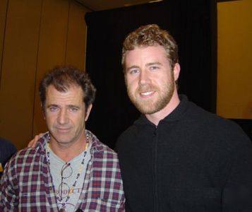 Jamie Avera with Mel Gibson at a screening of 