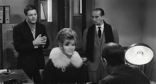 Marcello Mastroianni, Cristina Gaioni, and Franco Ressel in The Assassin (1961)