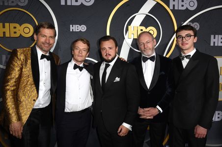 Nikolaj Coster-Waldau, Liam Cunningham, Alfie Allen, and Isaac Hempstead Wright at an event for The 71st Primetime Emmy 