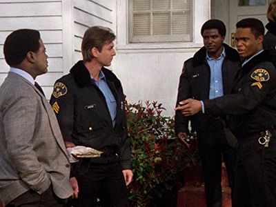 Hugh O'Connor, Howard E. Rollins Jr., and Geoffrey Thorne in In the Heat of the Night (1988)