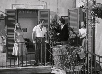 Maurizio Arena, Lorella De Luca, Alessandra Panaro, and Renato Salvatori in Belle ma povere (1957)