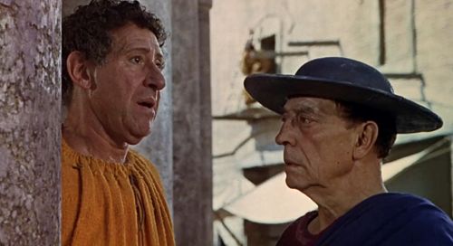 Buster Keaton and Jack Gilford in A Funny Thing Happened on the Way to the Forum (1966)