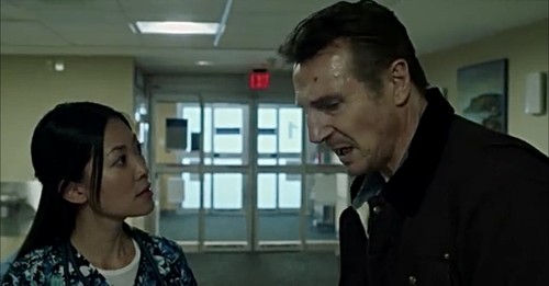 Liam Neeson and Devon Diep in Honest Thief (2020)