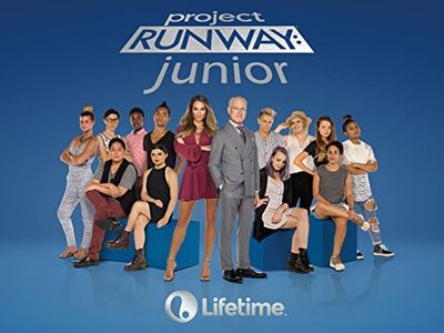 Tim Gunn and Hannah Jeter in Project Runway Junior (2015)