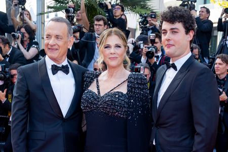 Tom Hanks, Rita Wilson, and Truman Hanks at an event for Asteroid City (2023)