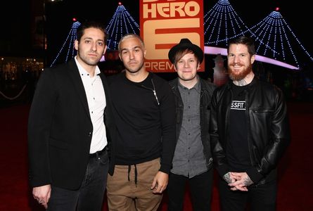 Andrew Hurley, Fall Out Boy, Joe Trohman, Patrick Stump, and Pete Wentz at an event for Big Hero 6 (2014)