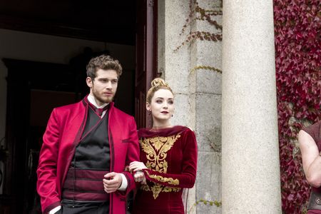Sarah Bolger and Oliver Stark in Into the Badlands (2015)
