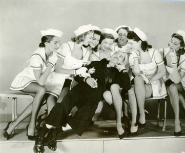 Groucho Marx, Barbara Blaine, Sue Carlton, Anne Dore, Virginia Linden, Jonni Paris, Midge Ware, Chili Williams, and Hele