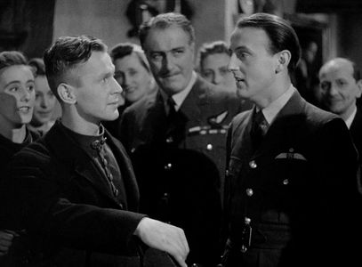 Hugh Burden and Godfrey Tearle in One of Our Aircraft Is Missing (1942)