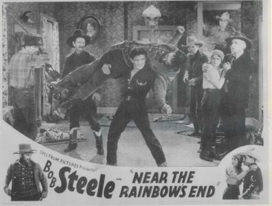 Hank Bell, Al Ferguson, Alfred Hewston, Louise Lorraine, Lafe McKee, and Bob Steele in Near the Rainbow's End (1930)