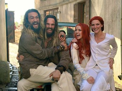 Jason Momoa, Amber Heard, Joanna Bennett, and Ryan Tarran in Aquaman (2018)
