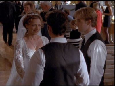 James Van Der Beek, Kerr Smith, and Katy Selverstone in Dawson's Creek (1998)