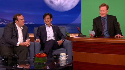 Conan O'Brien, Freddie Wong, and Matthew Arnold in Conan (2010)