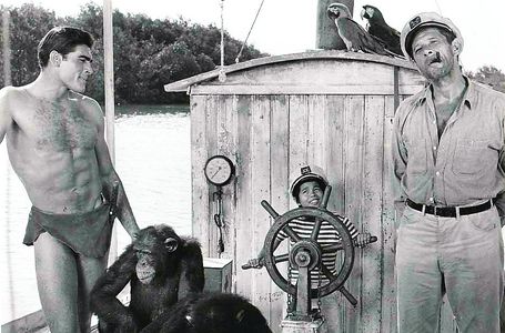 Mike Henry, Jan Murray, and Manuel Padilla Jr. in Tarzan and the Great River (1967)
