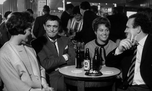 Richard Harris, Colin Blakely, and Anne Cunningham in This Sporting Life (1963)