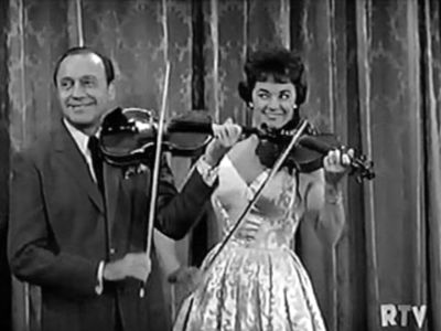 Jack Benny and Gisele MacKenzie in The Jack Benny Program (1950)