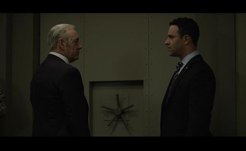 Kevin Spacey and Aaron Costa Ganis in House of Cards