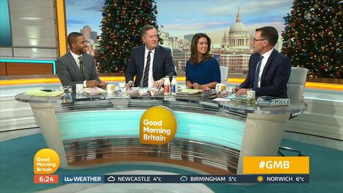 Piers Morgan, Susanna Reid, Richard Arnold, and Sean Fletcher in Good Morning Britain: Episode dated 11 December 2019 (2