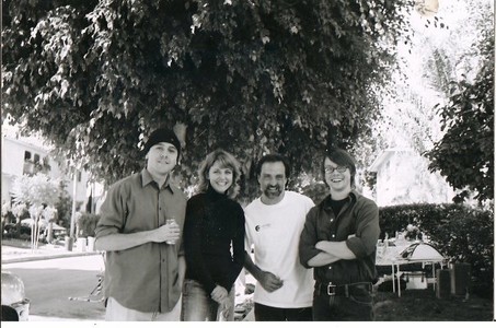 Ruben Dario, Kristin Hensley, Cole Williams on the set of Race You to the Bottom. 2004