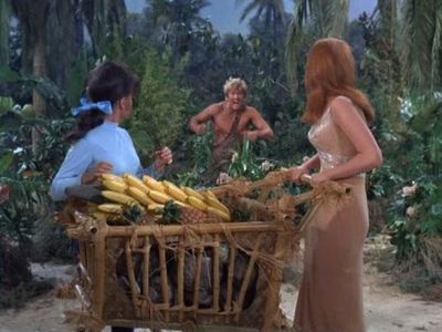 Tina Louise, Denny Miller, and Dawn Wells in Gilligan's Island (1964)
