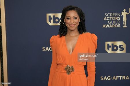 Amber Friendly attends the 28th Screen Actors Guild Awards