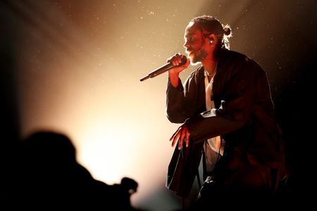 Kendrick Lamar at an event for The 60th Annual Grammy Awards (2018)