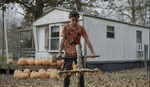 Brady Hepner filming Killer Babes and the Frightening Film Fiasco