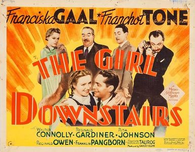 Walter Connolly, Franciska Gaal, Reginald Gardiner, Rita Johnson, Franklin Pangborn, and Franchot Tone in The Girl Downs