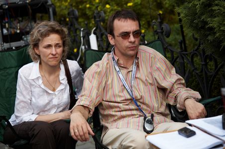 Producer Julita Swiercz Wieczynska and director Rafal Wieczynski on the set of 