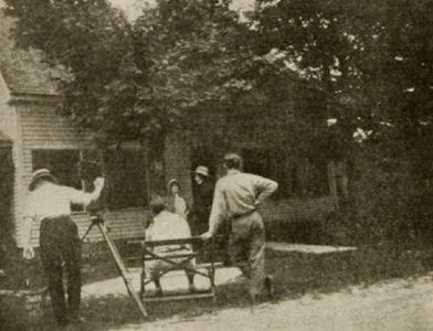 H. Lyman Broening, Allan Dwan, Fuller Mellish, and Florence Reed in The Dancing Girl (1915)