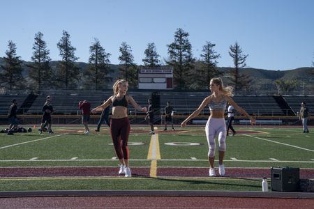 Alexandria DeBerry and Savannah Lee May in The Secret Lives of Cheerleaders (2019)