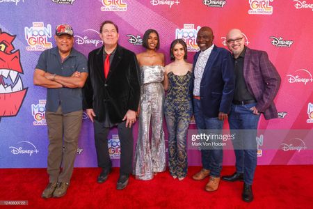 Laurence Fishburn, Fred Tatasciore, Diamond White, Libe Barer, Gary Williams, and Steve Loter at Marvel's Moon Girl and 